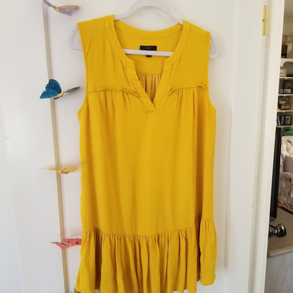 J Crew Mustard tunic dress  lg.
